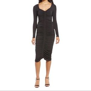 Rachel Parcell Ruched Long Sleeve Bodycon dress. NWT.